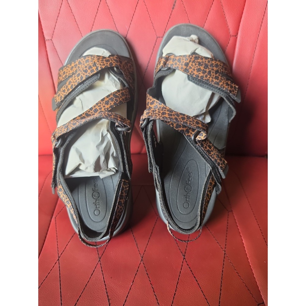 Orthofeet Women's Black/Brown  Sandals US 8. D Wide